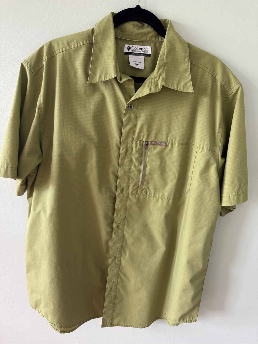 Columbia Short-Sleeve Button-Up Shirt - Olive
